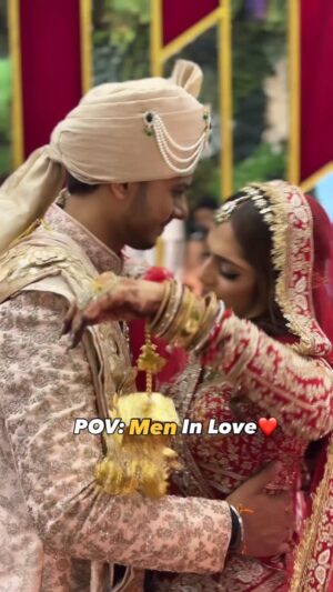 Ravina tekwani Instagram - Pov: Men in Love 🥹🫶🏻
.
.
Couple page: @notsoordinary_couple 
.
.
#weddingreels #meninlove #couplegoals #couplemoments

Men in love reels, love, couple reels, wedding BTS, wedding love, groom moment, trending reels, trendy ,viral reels.