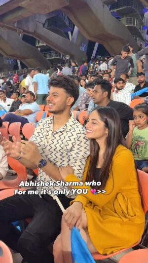 Ravina tekwani Instagram - My boy has the cutest smile 🥹💘 
.
.
.
.
[abhishek sharma, cricket, team India, couple, love, cricket fan, t20, t20 worldcup, indian team] 

#t20worldcup2026 #ahmedabadblogger #t20worldcup #abhisheksharma