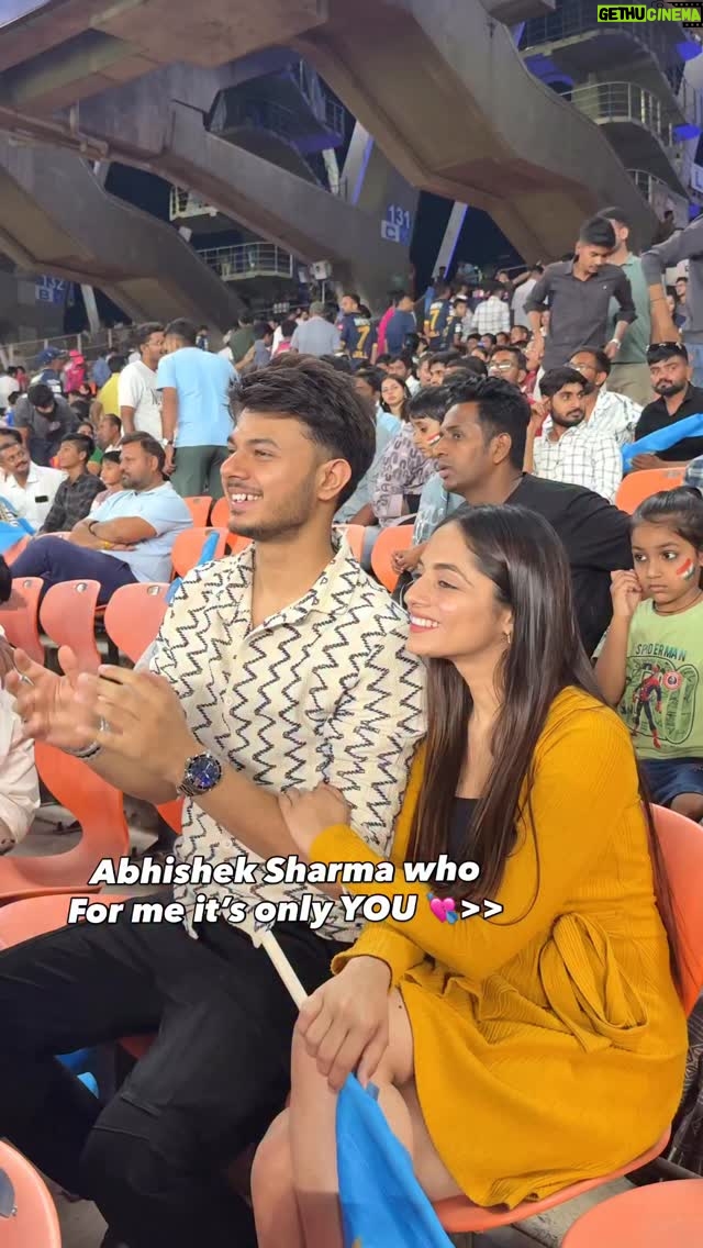 Ravina tekwani - 1.4K Likes - My boy has the cutest smile 🥹💘 
.
.
.
.
[abhishek sharma, cricket, team India, couple, love, cricket fan, t20, t20 worldcup, indian team] 

#t20worldcup2026 #ahmedabadblogger #t20worldcup #abhisheksharma