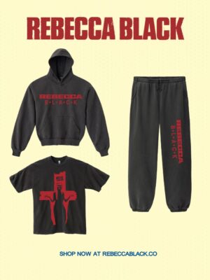Rebecca Black Instagram - 1 year of SALVATION 💝 so many unforgettable moments this past year to cherish for a lifetime. i love this project so much and all of the people who helped it come into fruition. it means everything when what you believe in most strikes the strongest chord. to celebrate, mini anniversary merch drop on my site with all new designs. cop it at the link in my bio 🫶 i love you and what i get to do!!!!!