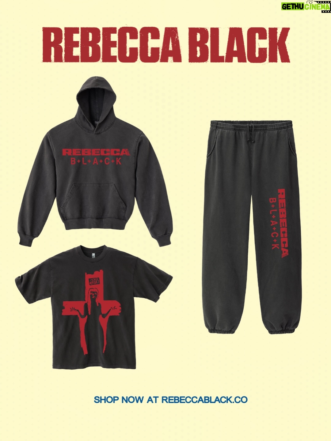Rebecca Black - 32.5K Likes - 1 year of SALVATION 💝 so many unforgettable moments this past year to cherish for a lifetime. i love this project so much and all of the people who helped it come into fruition. it means everything when what you believe in most strikes the strongest chord. to celebrate, mini anniversary merch drop on my site with all new designs. cop it at the link in my bio 🫶 i love you and what i get to do!!!!!