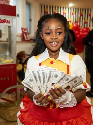 Remy Ma Instagram - My sweet baby, my “Golden Child” my mini-me @ReminisceMacKenzie turned 7! I love her so much!
Every year since her 1st birthday party me & my close friend- who I love & stress out so much- MIMI from @nevaehleheventsandweddings start planning and ordering customs for her bday MONTHS in advance - & as usual …
The party was amazing and my baby was SOOO happy. 
She thanked me so many times and had real tears in her eyes when she finally saw her party. Y’all, I literally almost died having her and I try my best to raise her a certain way. All she knows is LOVE and I plan to keep it that way; I want her to be a KID for as long as possible! 🥰 THAT is why I do all I do. She don’t need to know the world is 💩 just yet. Shout out to all the moms that sacrifice to keep a smile on their babies faces🥰🙏🏾
Sidebar: she has clip ins and face paint makeup cuz it’s a PARTY relaxxxxx… thank u to her mua @koreankandy her hairstylist @sandras_luxurystudio and her custom dress maker @officialkikiboutique 
📸by @danielvasquezphotos ( HER photographer lol)
Double Sidebar: Her name is Reminisce MacKenzie … but we call her Mac, KenzieGirl,  Remy, Rem, Mackie, Kenz , KenzBenz, Benzie, and few other variations of her first and middle names… she also has specific names from certain relatives😩… SHE will tell you her name is Kenzie if u ask her tho🤷🏽‍♀️ She’s the boss😘
For more pics & deets bout the party check her page #Reminisce #Remy Ma