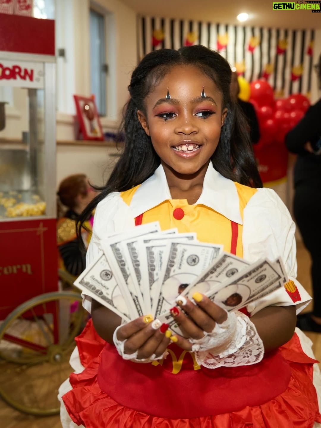 Remy Ma - 208.9K Likes - My sweet baby, my “Golden Child” my mini-me @ReminisceMacKenzie turned 7! I love her so much!
Every year since her 1st birthday party me & my close friend- who I love & stress out so much- MIMI from @nevaehleheventsandweddings start planning and ordering customs for her bday MONTHS in advance - & as usual …
The party was amazing and my baby was SOOO happy. 
She thanked me so many times and had real tears in her eyes when she finally saw her party. Y’all, I literally almost died having her and I try my best to raise her a certain way. All she knows is LOVE and I plan to keep it that way; I want her to be a KID for as long as possible! 🥰 THAT is why I do all I do. She don’t need to know the world is 💩 just yet. Shout out to all the moms that sacrifice to keep a smile on their babies faces🥰🙏🏾
Sidebar: she has clip ins and face paint makeup cuz it’s a PARTY relaxxxxx… thank u to her mua @koreankandy her hairstylist @sandras_luxurystudio and her custom dress maker @officialkikiboutique 
📸by @danielvasquezphotos ( HER photographer lol)
Double Sidebar: Her name is Reminisce MacKenzie … but we call her Mac, KenzieGirl,  Remy, Rem, Mackie, Kenz , KenzBenz, Benzie, and few other variations of her first and middle names… she also has specific names from certain relatives😩… SHE will tell you her name is Kenzie if u ask her tho🤷🏽‍♀️ She’s the boss😘
For more pics & deets bout the party check her page #Reminisce #Remy Ma