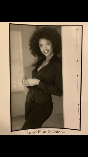Renée Elise Goldsberry Instagram - My kids didn’t ask me, but I’m doing the 90s trend anyway! 

Graduated from college, became a Delta, a dog mom, did my first album, TV show, movie, girl group… and at the end I met my husband! #AllyMcBeal #AllAboutYou #90strend