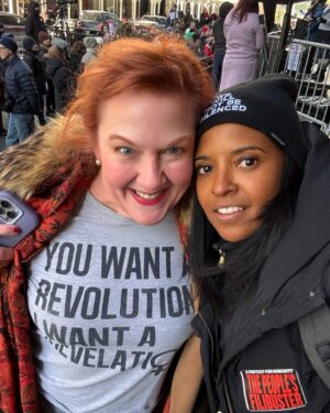 Renée Elise Goldsberry Instagram - I was honored to share space at the @PublicTheaterNY yesterday, giving voice to a poem written by Renee Nicole Good.

Bearing witness is only one step.

The work continues.
#PeoplesFilibusterNYC