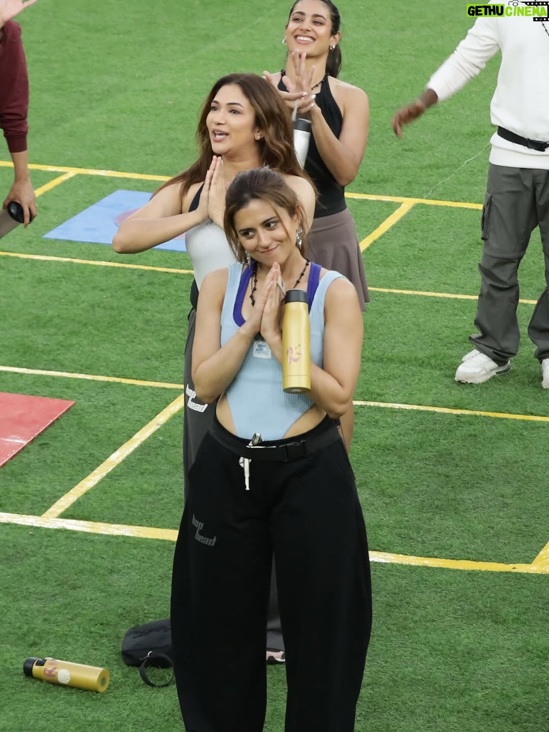 Riddhi Dogra - 311.5K Likes - This is your captain speaking - If intentions are good….Trust ho ya game - Blind bhi victory deta hai!! 

Team work is dream work. Was such a good day !
🥳

Styling @stylebysaachivj 
Pants @hophead.apparel hi @rithvikk_dhanjani 😘