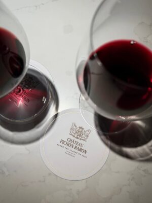 Riley Voelkel Instagram - Still dreaming about our night at Château @pichonbaron 🍷 

A Second Grand Cru Classé from 1855 in Pauillac, where time feels suspended. The wine was perfect, the food absolutely delicious , and the company even better.

Thank you to the entire team for welcoming us so graciously, and for sharing your knowledge and passion for wine with us. Thank you for the taste of a vintage from my birth year, the perfect bubble bath, homemade croissants in the morning and for treating my daughter like a princess. A memory we’ll cherish forever, and one we hope to experience again someday 🤍

Château Pichon Baron offers private visits and tastings for those visiting Bordeaux. It’s a must and truly magical! 

And a special thank you to @charlenescape and @bernard.neveu for inviting our family and teaching us how to properly faire la bise 😘