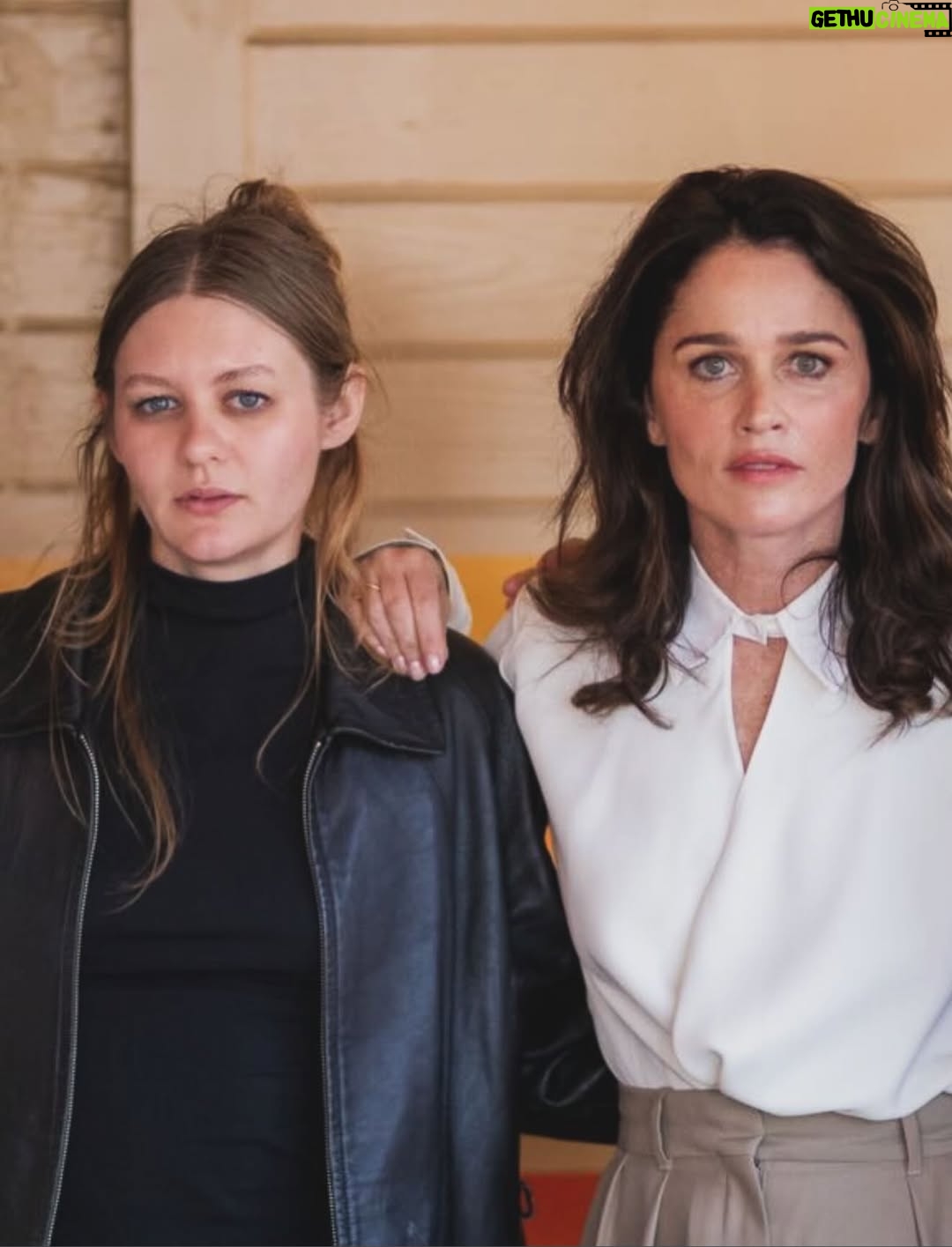 Robin Tunney - 39.6K Likes - Press Day 2 SXSW @uglycrymovie @loewe  pants with Nicky’s grandma Mimi’s trench coat.