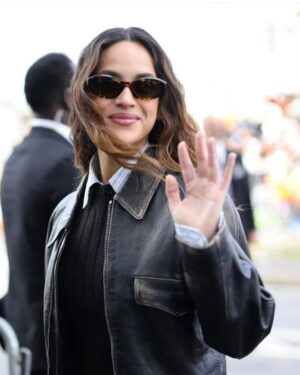Sandra Amador Instagram - Adria Arjona x @prada