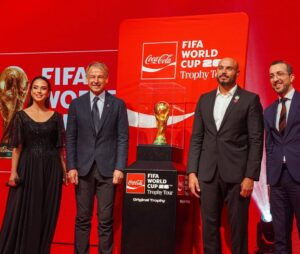 Sara Lalama Instagram - I was proud and delighted to host the World Cup 2026 Trophy Tour event alongside the brilliant journalist Younes Saber Cherif . It was an honor to stand beside the legendary Jürgen Klinsmann and in front of such distinguished personalities. Thank you to everyone who worked behind the scenes to make the evening run so perfectly🏆🇩🇿

Dress: @feemina_robes 
Photo: @malkismail_