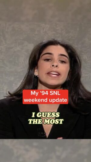 Sarah Silverman Instagram - baby Sarah on the news @nbcsnl