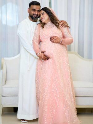 Shamna Kasim Instagram - A gown…
gifted as a memory
of the day he first said
“I love you.”
For years,
it slept quietly in the cupboard,
waiting for celebrations.
Today,
at the celebration
of my motherhood,
it smiled once again ✨
To my beloved husband,
who held my hand
and made this day
more beautiful than a dream—
my heart is full of gratitude
and endless love ❤️
To my dear children
from my dance school,
who spread happiness
with every step—
in each movement,
I feel my pride and joy 💃🌸
May this day
bloom forever
as flowers
in my memories ✨
#mother #pregnant #wife #actress #dancer