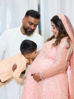Shamna Kasim Instagram - A gown…
gifted as a memory
of the day he first said
“I love you.”
For years,
it slept quietly in the cupboard,
waiting for celebrations.
Today,
at the celebration
of my motherhood,
it smiled once again ✨
To my beloved husband,
who held my hand
and made this day
more beautiful than a dream—
my heart is full of gratitude
and endless love ❤️
To my dear children
from my dance school,
who spread happiness
with every step—
in each movement,
I feel my pride and joy 💃🌸
May this day
bloom forever
as flowers
in my memories ✨
#mother #pregnant #wife #actress #dancer