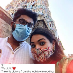 Sharanya Turadi Instagram - Happy Anniversary Naana ♥️

Managed to make it to half a decade and it feels like yesterday 🤩♥️

Swipe to see something never seen before ->