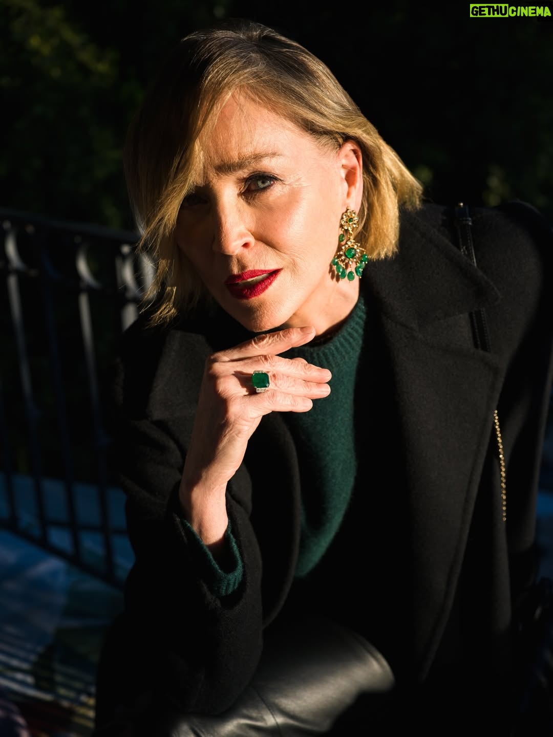 Sharon Stone - 38.7K Likes - stepping out a few nights ago for Lunar new year. Wasn’t sure about the green but I think it captured my mood perfectly 💚 

Photos / 📸 @itstylerchick 

styling by @p3iwenwang 
Mgmt: @sweatnshadow @marvincortes1 @roan_j_stone 
makeup: @lynnlmakeup 
PA: @gavincroghan_

outfit was full @vince accessorized with a few pieces :)