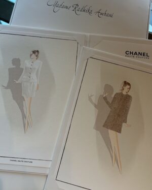 Shereen Sikka Instagram - For my beautiful Radhika Ambani, custom Chanel Haute couture referencing their iconic Paris-Bombay Pre Fall 2011 one of my favourite collections of all time.

This love affair between paris and bombay, Chanel and India has always lived through craft, through the hands of artisans, and through a shared respect for heritage and detail. And you can still feel it now.

And that’s how this story continues. Through craft, through appreciation, and through a new generation, who carries it forward with curiosity and respect.

South sea pearl accents on the tweed and navratna buttons by genius @tarang_arora @amrapalijewels 
Custom couture shoes by Chanel and hand embroidered silk bag by @anamikakhanna.in 

captured by @farhanhussain