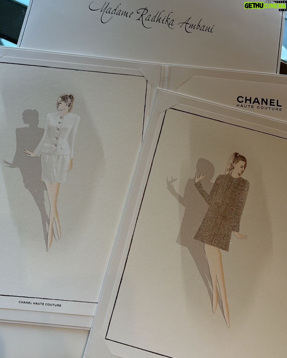 Shereen Sikka - 53.1K Likes - For my beautiful Radhika Ambani, custom Chanel Haute couture referencing their iconic Paris-Bombay Pre Fall 2011 one of my favourite collections of all time.

This love affair between paris and bombay, Chanel and India has always lived through craft, through the hands of artisans, and through a shared respect for heritage and detail. And you can still feel it now.

And that’s how this story continues. Through craft, through appreciation, and through a new generation, who carries it forward with curiosity and respect.

South sea pearl accents on the tweed and navratna buttons by genius @tarang_arora @amrapalijewels 
Custom couture shoes by Chanel and hand embroidered silk bag by @anamikakhanna.in 

captured by @farhanhussain