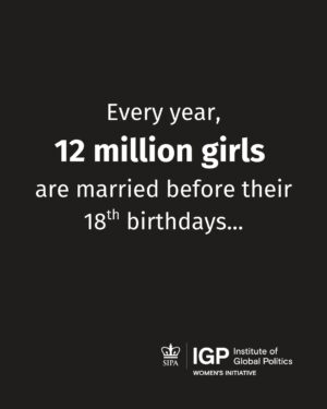 Sheryl Sandberg Instagram - Child marriage remains one of the most urgent, preventable violations of the rights of women and girls. On top of the human cost, a new report from the @ColumbiaIGP Women’s Initiative, with analysis from @cgdev_, estimates the cost of inaction at $175 billion per year.

Read the report at the link in @ColumbiaIGP’s bio.