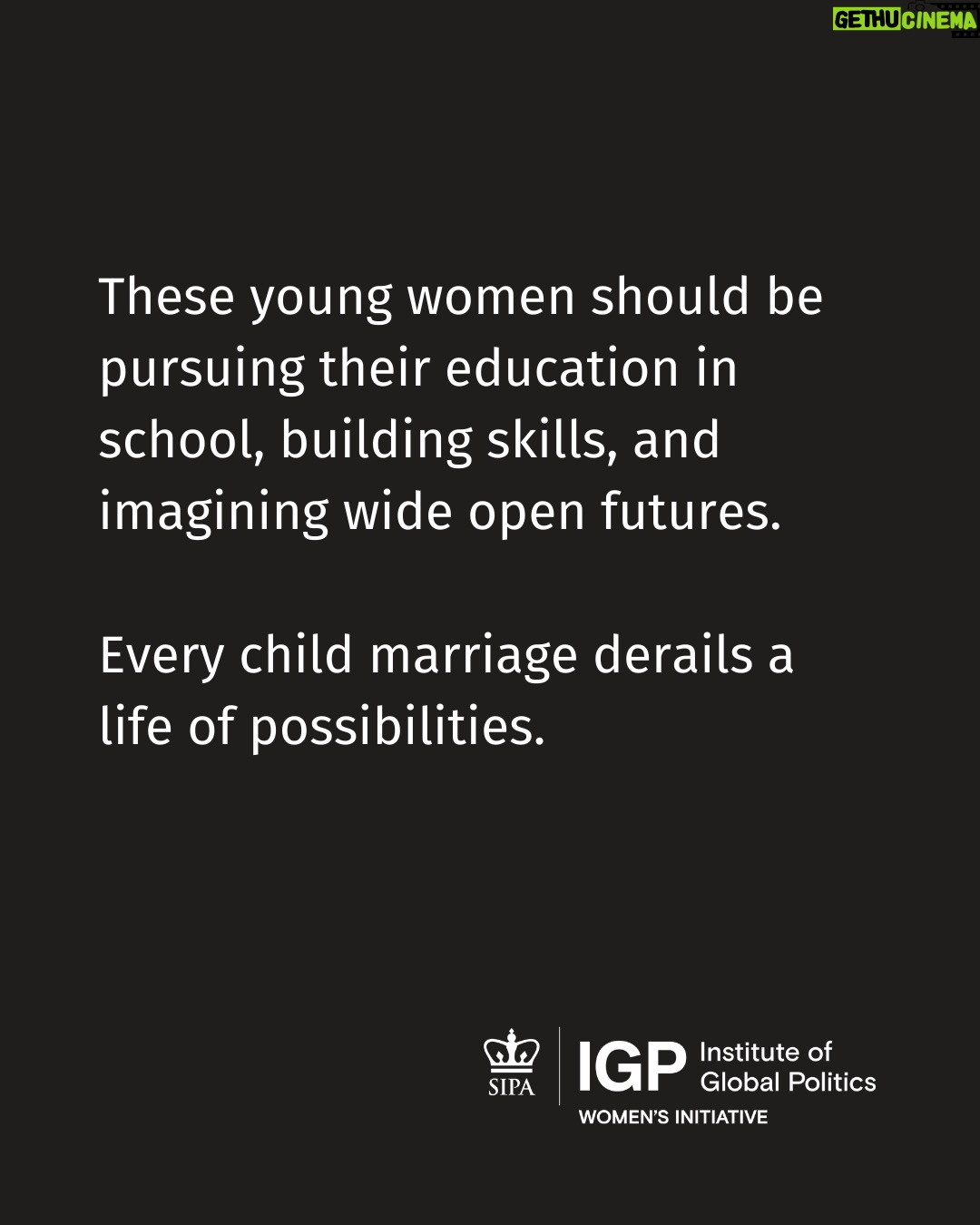 Sheryl Sandberg - 3.6K Likes - Child marriage remains one of the most urgent, preventable violations of the rights of women and girls. On top of the human cost, a new report from the @ColumbiaIGP Women’s Initiative, with analysis from @cgdev_, estimates the cost of inaction at $175 billion per year.

Read the report at the link in @ColumbiaIGP’s bio.