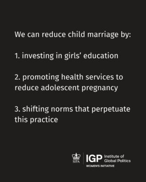 Sheryl Sandberg Instagram - Child marriage remains one of the most urgent, preventable violations of the rights of women and girls. On top of the human cost, a new report from the @ColumbiaIGP Women’s Initiative, with analysis from @cgdev_, estimates the cost of inaction at $175 billion per year.

Read the report at the link in @ColumbiaIGP’s bio.