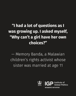 Sheryl Sandberg Instagram - Child marriage remains one of the most urgent, preventable violations of the rights of women and girls. On top of the human cost, a new report from the @ColumbiaIGP Women’s Initiative, with analysis from @cgdev_, estimates the cost of inaction at $175 billion per year.

Read the report at the link in @ColumbiaIGP’s bio.