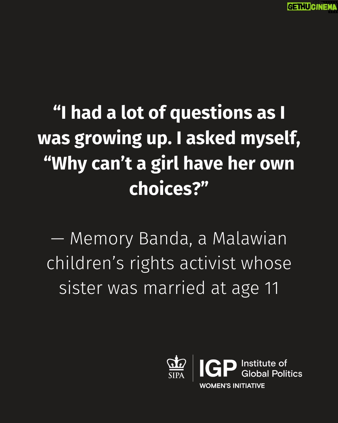 Sheryl Sandberg - 3.6K Likes - Child marriage remains one of the most urgent, preventable violations of the rights of women and girls. On top of the human cost, a new report from the @ColumbiaIGP Women’s Initiative, with analysis from @cgdev_, estimates the cost of inaction at $175 billion per year.

Read the report at the link in @ColumbiaIGP’s bio.