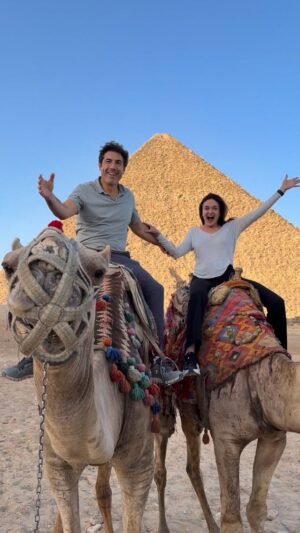 Sheryl Sandberg Instagram - Pyramids, sailing down the Nile, ancient ruins and generous and kind people. Days with @tom_bernthal are often magic, but a few days in Egypt last week were filled with Tom and I saying to each other “I can’t believe this is what we’re doing today.”