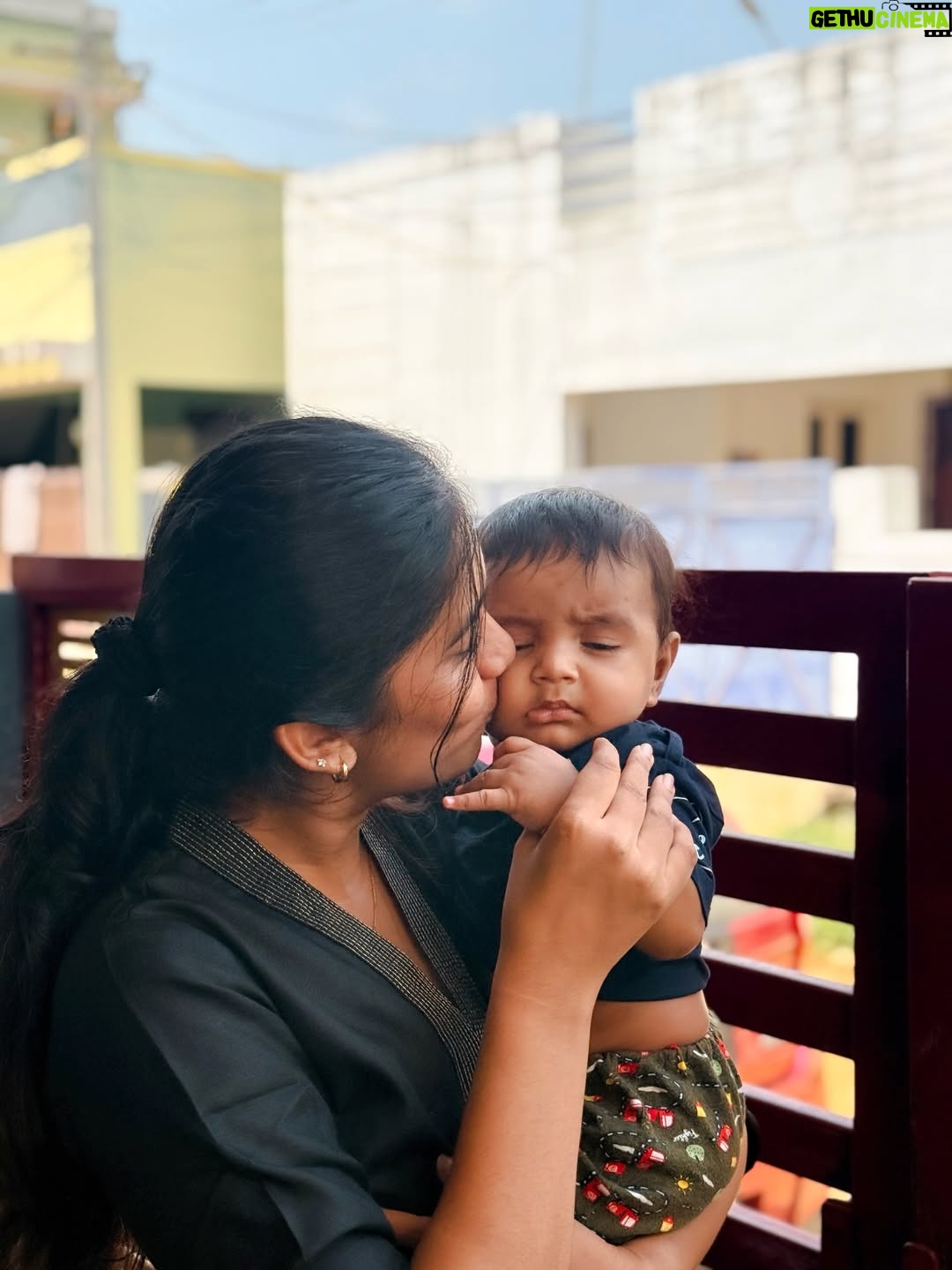 Shrinidhi Padmanaban - 4.9K Likes - Everyone else is cute… but have you seen my annan magan? And his stages of the most wholesome smile🥹❤️ last picture has my whole heart 🧿