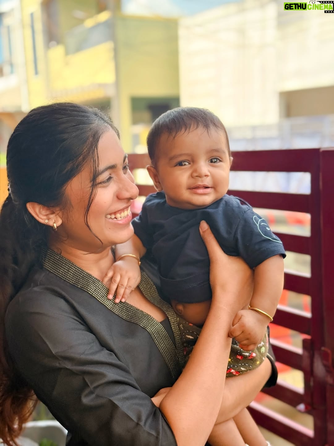 Shrinidhi Padmanaban - 4.9K Likes - Everyone else is cute… but have you seen my annan magan? And his stages of the most wholesome smile🥹❤️ last picture has my whole heart 🧿