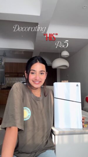 Shubhna Agarwal Instagram - If your PS5 isn’t cute, send it to me. 
Tag a boy whose PS5 needs a makeover 💕🌸

#ps5makeover#ps5#pinkps5#softgirl#pinkcore