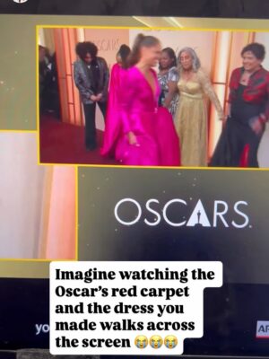 Soledad O'Brien Instagram - What an honor to wear a beautiful gown designed by @ericaappleby at @etaluxeatelier! She worked under an insane deadline and absolute delivered. Dress dropped off at 430 am. Drove to the airport to head to LA at 630 am!  Crazy. But gorgeous!!! We didn’t take home the Oscar but the fit was definitely winning!