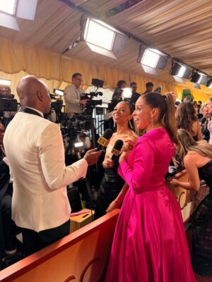 Soledad O'Brien Instagram - What an honor to wear a beautiful gown designed by @ericaappleby at @etaluxeatelier! She worked under an insane deadline and absolute delivered. Dress dropped off at 430 am. Drove to the airport to head to LA at 630 am!  Crazy. But gorgeous!!! We didn’t take home the Oscar but the fit was definitely winning!