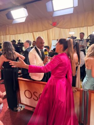 Soledad O'Brien Instagram - What an honor to wear a beautiful gown designed by @ericaappleby at @etaluxeatelier! She worked under an insane deadline and absolute delivered. Dress dropped off at 430 am. Drove to the airport to head to LA at 630 am!  Crazy. But gorgeous!!! We didn’t take home the Oscar but the fit was definitely winning!