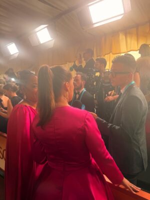 Soledad O'Brien Instagram - What an honor to wear a beautiful gown designed by @ericaappleby at @etaluxeatelier! She worked under an insane deadline and absolute delivered. Dress dropped off at 430 am. Drove to the airport to head to LA at 630 am!  Crazy. But gorgeous!!! We didn’t take home the Oscar but the fit was definitely winning!