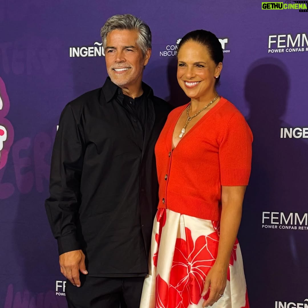 Soledad O'Brien - 1.2K Likes - A special night celebrating the excellence in our stories. Esai Morales presented the Fighter Award to award-winning journalist and producer @soledadobrien at @femmeconfab 
Photo: Espada PR