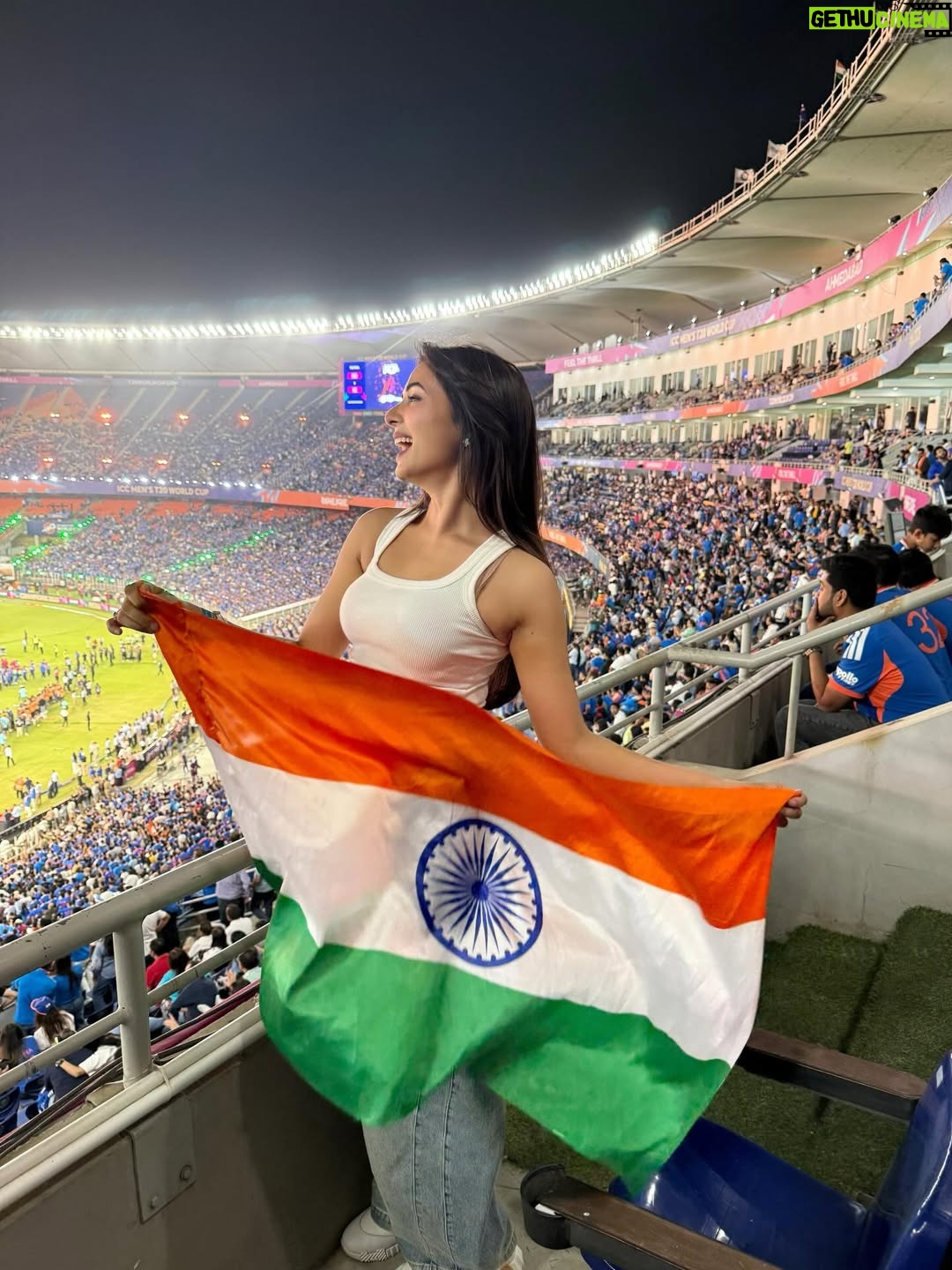 Sonal Chauhan - 367.5K Likes - Yayyy !!!! The cup is ours 🏆 🇮🇳 
What a feeling 😍🥰✨

#love #cricket #t20worldcup2026 #t20worldcup #sonalchauhan