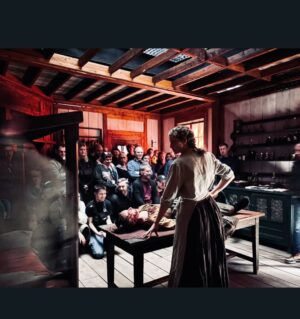 Sophie Skelton Instagram - Episode 2 of @outlander_starz ‘s final season is yours for the viewing. By DIRECTOR BALFE!!!!!!! (Slide 13, killing it - mic drop - with her director’s cap on. Slide 2, trying not to kill someone else.)