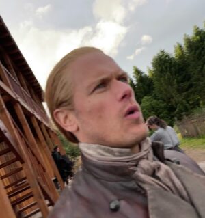 Sophie Skelton Instagram - Episode 2 of @outlander_starz ‘s final season is yours for the viewing. By DIRECTOR BALFE!!!!!!! (Slide 13, killing it - mic drop - with her director’s cap on. Slide 2, trying not to kill someone else.)
