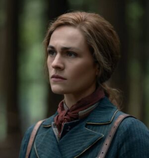 Sophie Skelton Instagram - Episode 2 of @outlander_starz ‘s final season is yours for the viewing. By DIRECTOR BALFE!!!!!!! (Slide 13, killing it - mic drop - with her director’s cap on. Slide 2, trying not to kill someone else.)