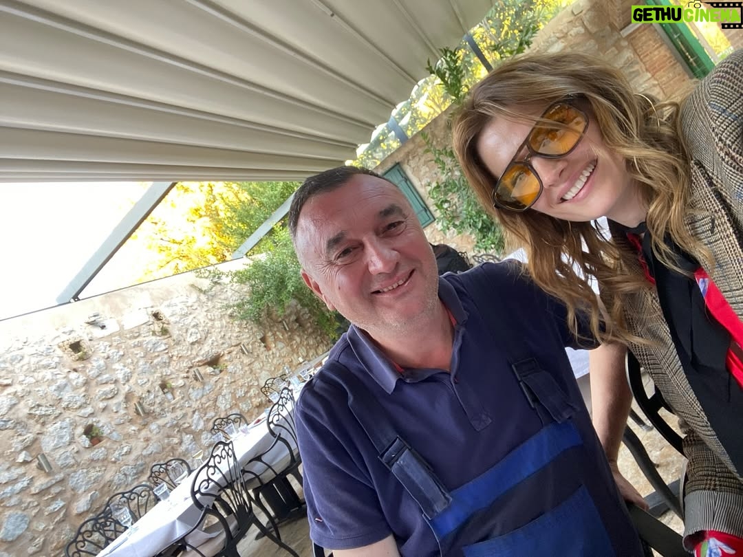 Stana Katic - 21.5K Likes - I’ve known this man for a long while. And in an age of craziness, it’s nice to have those touchstone humans in life… Friends with whom you can laugh, sing (he has an amazing voice), learn something new, on rare occasion shed a tear, and of course philosophize (I mean, we’re Dalmatians after all 🍇🍷🫒). 
Tomo’s family restaurant in the old Dalmatian pirate cove #Skradin has hosted the fancy and common (like me & my Dalmos). For generations they have fed guests in the family courtyard. 
Whether I catch him after harvesting his own olives & grapes or in his New Years Eve lederhosen, Tomo’s hospitality always makes me feel like “home”. So, go say hi at his restaurant #Cantinetta … where his team is always ready with a jug of that year’s homemade olive oil and a bottle of local wine. Tell them I sent you. 😊😊😉 🥂🥂

#Viva !! #Cheers 🍾 @skradin_cantinetta
