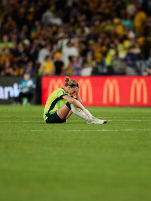 Steph Catley Instagram - Nearly impossible to put into words exactly what I’m feeling today, but I’m going to try... As the final whistle blew yesterday, I looked around at my teammates, my friends, my family, and felt the weight of every single one of their hearts breaking. I’ve watched their sacrifices, their triumphs and failures. I’ve seen the toll and what it’s taken for each one of them to arrive at that moment, only to ultimately fall short of the silverware we’ve been chasing for so many years now. More than anything, I wanted a chance to truly celebrate with this group that I’ve grown up alongside. We’ve worked our entire lives to reach a moment like that, and getting so close, feeling so close to achieving what we’ve always dreamed of, is devastating. And yet… looking up into the stands, all the way to the very highest seat in the stadium, I saw and heard every single one of our fans. The way it felt to play in front of that crowd, to represent Australia and the Matildas in that moment, knowing how supported we are, is something that I’ll forever be proud of. I love being Australian, and I love this team more than I can put into words. I’m proud of how we represented Australia last night, and we’ll continue to work, develop, and improve to always make you proud. So thank you, as always, for showing up for us. We’re down, but we’ll be back 💛💚