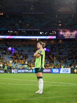 Steph Catley Instagram - Nearly impossible to put into words exactly what I’m feeling today, but I’m going to try... As the final whistle blew yesterday, I looked around at my teammates, my friends, my family, and felt the weight of every single one of their hearts breaking. I’ve watched their sacrifices, their triumphs and failures. I’ve seen the toll and what it’s taken for each one of them to arrive at that moment, only to ultimately fall short of the silverware we’ve been chasing for so many years now. More than anything, I wanted a chance to truly celebrate with this group that I’ve grown up alongside. We’ve worked our entire lives to reach a moment like that, and getting so close, feeling so close to achieving what we’ve always dreamed of, is devastating. And yet… looking up into the stands, all the way to the very highest seat in the stadium, I saw and heard every single one of our fans. The way it felt to play in front of that crowd, to represent Australia and the Matildas in that moment, knowing how supported we are, is something that I’ll forever be proud of. I love being Australian, and I love this team more than I can put into words. I’m proud of how we represented Australia last night, and we’ll continue to work, develop, and improve to always make you proud. So thank you, as always, for showing up for us. We’re down, but we’ll be back 💛💚