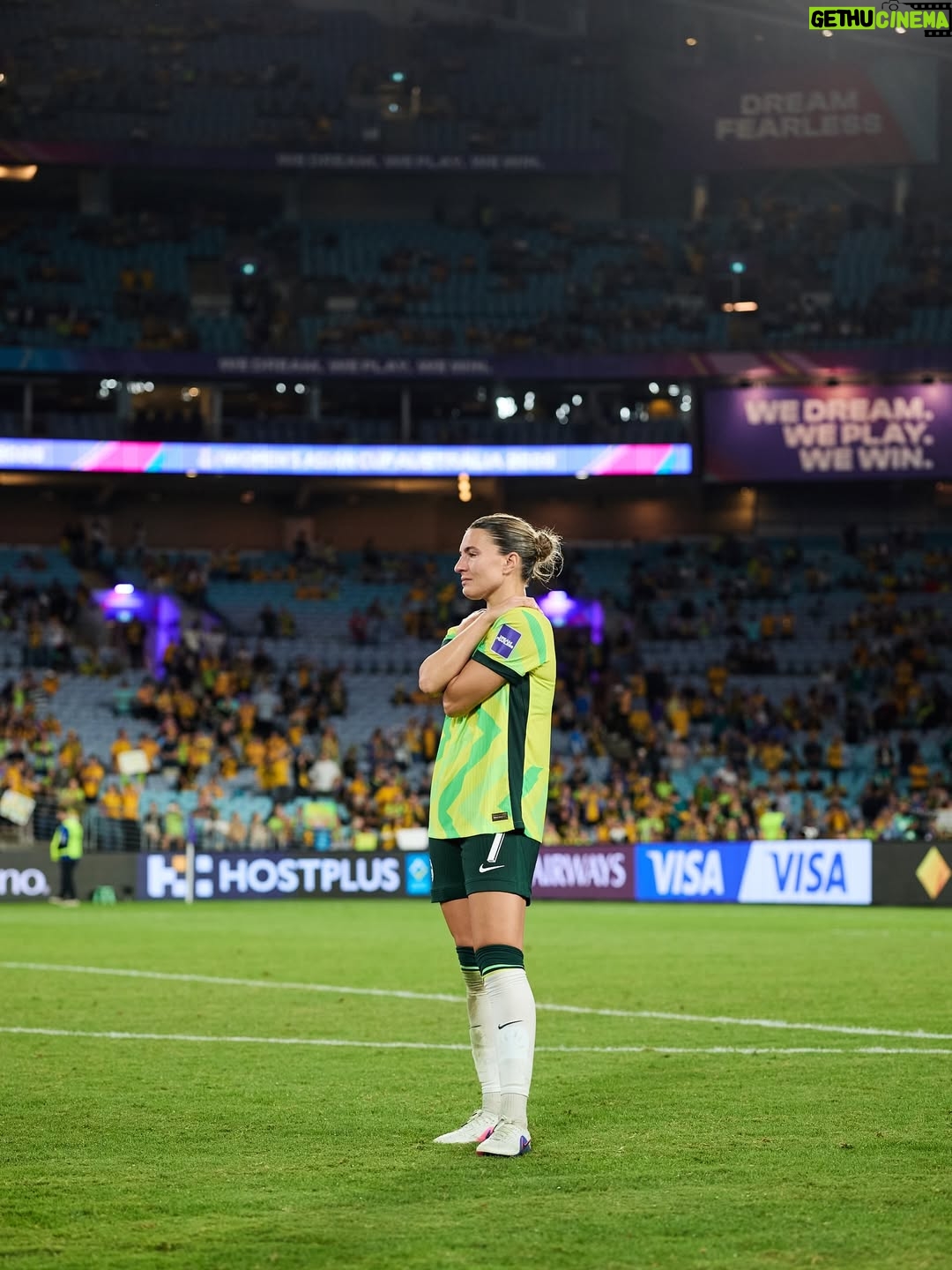 Steph Catley - 53K Likes - Nearly impossible to put into words exactly what I’m feeling today, but I’m going to try... As the final whistle blew yesterday, I looked around at my teammates, my friends, my family, and felt the weight of every single one of their hearts breaking. I’ve watched their sacrifices, their triumphs and failures. I’ve seen the toll and what it’s taken for each one of them to arrive at that moment, only to ultimately fall short of the silverware we’ve been chasing for so many years now. More than anything, I wanted a chance to truly celebrate with this group that I’ve grown up alongside. We’ve worked our entire lives to reach a moment like that, and getting so close, feeling so close to achieving what we’ve always dreamed of, is devastating. And yet… looking up into the stands, all the way to the very highest seat in the stadium, I saw and heard every single one of our fans. The way it felt to play in front of that crowd, to represent Australia and the Matildas in that moment, knowing how supported we are, is something that I’ll forever be proud of. I love being Australian, and I love this team more than I can put into words. I’m proud of how we represented Australia last night, and we’ll continue to work, develop, and improve to always make you proud. So thank you, as always, for showing up for us. We’re down, but we’ll be back 💛💚