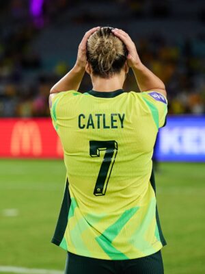 Steph Catley Instagram - Nearly impossible to put into words exactly what I’m feeling today, but I’m going to try... As the final whistle blew yesterday, I looked around at my teammates, my friends, my family, and felt the weight of every single one of their hearts breaking. I’ve watched their sacrifices, their triumphs and failures. I’ve seen the toll and what it’s taken for each one of them to arrive at that moment, only to ultimately fall short of the silverware we’ve been chasing for so many years now. More than anything, I wanted a chance to truly celebrate with this group that I’ve grown up alongside. We’ve worked our entire lives to reach a moment like that, and getting so close, feeling so close to achieving what we’ve always dreamed of, is devastating. And yet… looking up into the stands, all the way to the very highest seat in the stadium, I saw and heard every single one of our fans. The way it felt to play in front of that crowd, to represent Australia and the Matildas in that moment, knowing how supported we are, is something that I’ll forever be proud of. I love being Australian, and I love this team more than I can put into words. I’m proud of how we represented Australia last night, and we’ll continue to work, develop, and improve to always make you proud. So thank you, as always, for showing up for us. We’re down, but we’ll be back 💛💚