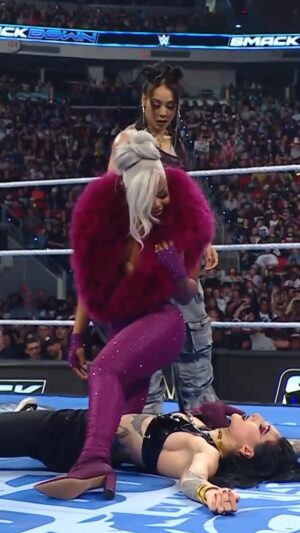 Stephanie Bell Instagram - STOP IT RIGHT NOW!! Everyone is ganging up on @rhearipley_wwe 😭😭😭😭😭😭 #SmackDown
