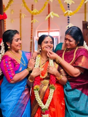 Swetha Vijay Instagram - தமிழுக்கு வளைகாப்பு 🙈❤️ 

#chinnamarumagal #vijaytvserial #vijaytv
