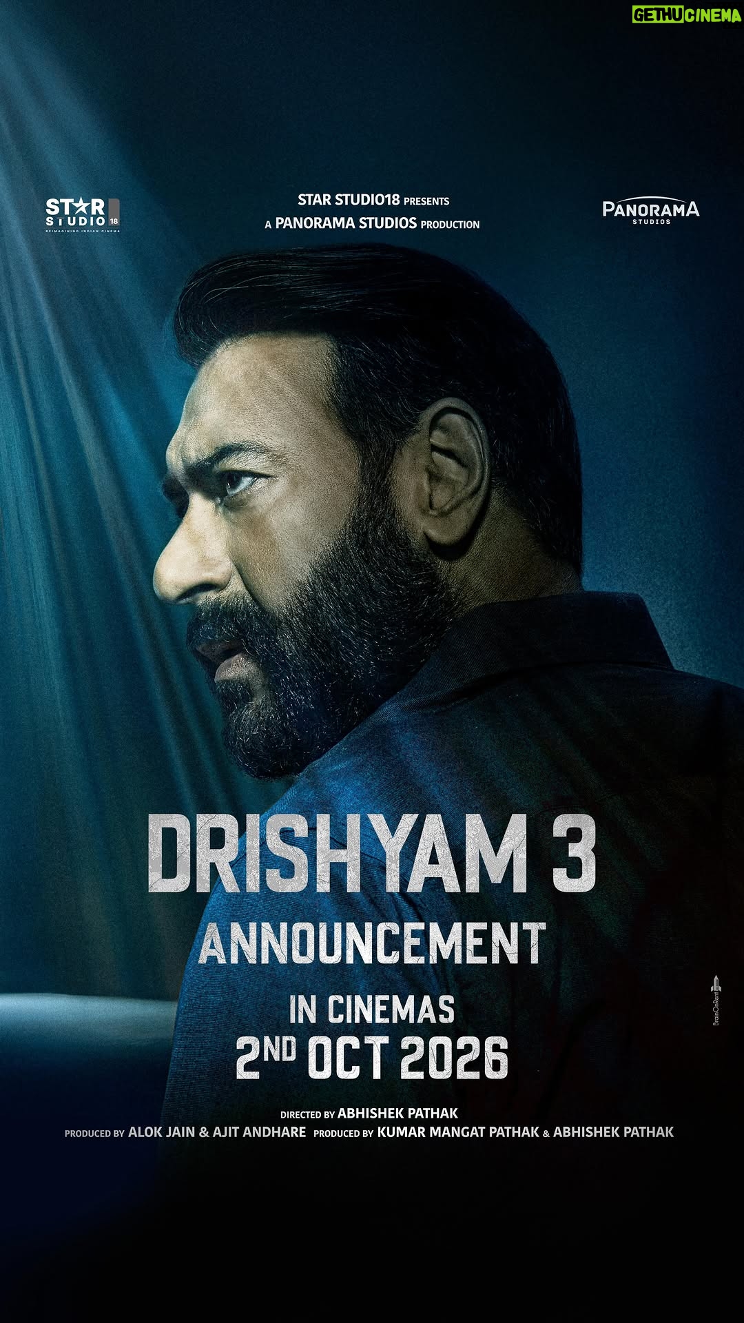 Tabu - 551.2K Likes - #Drishyam3 on #DrishyamDay 

Aakhri hissa baaki hai. In cinemas on 2nd October, 2026.

@ajaydevgn @tabutiful @shriya_saran1109 @abhishekpathakk @kumarmangatpathak @sanju_r_joshi #AlokJain @ajit_andhare #RajatKapoor @ishidutta @jadhavmrunal73 @panorama_studios