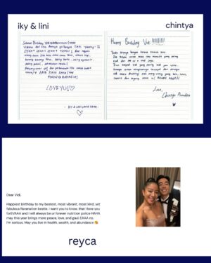 Tara Basro Instagram - Ulang tahun lo kemaren, gue nggak tau kenapa tiba-tiba pengen bikin sesuatu. Bukan beli, tapi bikin. Jadilah scrapbook. Dengan harapan lo bisa senyum waktu buka tiap halamannya.

Awalnya gue pikir itu cuma hadiah kecil buat nyemangatin dan ngerayain lo. Tapi tanpa gue sadari, itu ternyata jadi yang terakhir.

Tujuh belas tahun kita ngerayain ulang tahun masing-masing. Kalau dipikir-pikir, lo itu bagian dari setengah hidup gue. Setengah dari cerita gue. Dan setengah dari siapa gue hari ini.

Kehilangan itu aneh. Sampai sekarang gue masih sering nungguin video call dari lo, seolah-olah kapan aja muka lo akan muncul di layar hp gue dan kita ngobrol ngalor ngidul.

Orang-orang bilang waktu yang akan nyembuhin. Mungkin iya. Tapi yang nggak mereka bilang adalah waktu juga bikin takut. Karena makin jauh harinya, makin takut gue lupa sama suara lo, ketawa lo, dan bawelnya lo ke gue.

Gue bersyukur dan beruntung banget bisa menghabiskan beberapa hari terakhir lo bersama. Momen-momen itu rasanya magis. 

Mungkin itu memang cara paling sempurna buat lo pergi. Dikelilingi orang-orang yang sayang sama lo, dengan cinta yang begitu besar di sekeliling lo, dan tetep yaa lo pergi dengan cara yang sangat Vidi. 

Di akhir ketika gue melihat senyuman lo, hati gue sedikit lebih tenang karena tau kalau sekarang lo udah nggak sakit lagi. Lo bisa makan apa pun yang lo mau, nyanyi sepuasnya, pergi ke mana pun yang lo mau, nggak ada lagi batasan.

Vid, Gue seneng lo punya Sheila sebagai pendamping hidup lo. Dia sih kerreeen. Dan lo pasti tau lah kenapanya.

Sekarang, selain lo, gue punya satu temen lagi. Seseorang yang sudah menjadi tempat nyaman buat gue, juga sumber kehangatan dan kebahagiaan.

Jadi jangan khawatir ya, Vid. Sheila nggak sendirian. Dia udah lo tinggalin temen banyak banget, lebih dari yang dia mau bahkan hahahhaha. 

Dan bukan cuman Sheila. Vadi, Tay, Diva, Dev & Meru juga akan selalu punya gue dan Ken. 

Gue tau lo cengeng, jan nanges yaa… Yang tenang ya sayang akooh, sering-sering datang ke mimpi yaa… kangen banget. 

P.S. Terima kasih teman-teman yang sudah mengizinkan suratnya untuk diunggah