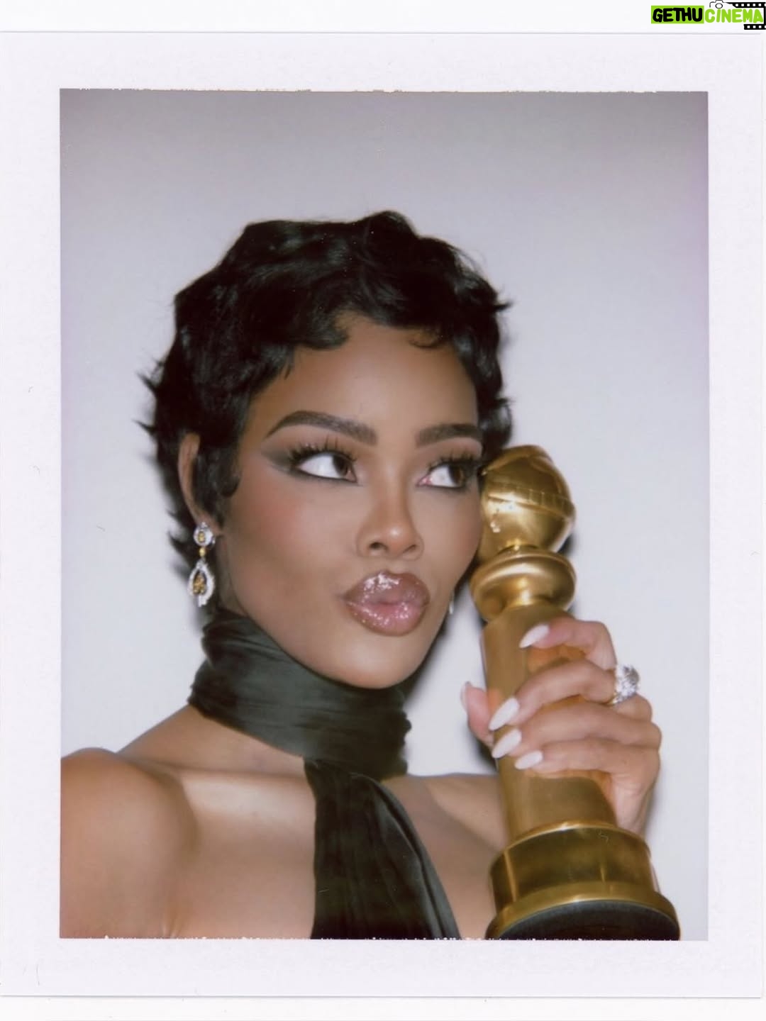 Teyana Taylor - 1.3 Million Likes - And I’ll say it again.. Our softness is not a liability. Our depth is not too much. And our light does not need permission to shine. We belong in every room we walk into. Our voices matter. Our dreams deserve space. 🥹✨

If this moment represents anything, I hope it reminds us that the wait is not punishment, it is preparation for what’s already written. 🙌🏾 What we endure does not diminish us… it refines us. ✨🏆🌹

Thank you @goldenglobes for seeing me 🥹 not just in this performance, but in the journey. I’ve been at this for 20 years, so this award doesn’t only represent this role… it represents every season, every sacrifice, every yes, every no, and all the love and life I’ve poured into my work and into others along the way.

Purpose doesn’t rush. It arrives right on time.

Thank you @schiaparelli / @danielroseberry for making me feel and look like my own statue. 🏆

Thank you @tiffanyandco for my twinkle ✨💎✨

Thank you to my glam squad @charlottetilbury @thebeautysandwich @bellamayven @nikkinelms for once again, understanding the assignment 💕

Forever grateful, in Jesus’ name. 🙏🏾✨