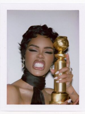 Teyana Taylor Instagram - And I’ll say it again.. Our softness is not a liability. Our depth is not too much. And our light does not need permission to shine. We belong in every room we walk into. Our voices matter. Our dreams deserve space. 🥹✨

If this moment represents anything, I hope it reminds us that the wait is not punishment, it is preparation for what’s already written. 🙌🏾 What we endure does not diminish us… it refines us. ✨🏆🌹

Thank you @goldenglobes for seeing me 🥹 not just in this performance, but in the journey. I’ve been at this for 20 years, so this award doesn’t only represent this role… it represents every season, every sacrifice, every yes, every no, and all the love and life I’ve poured into my work and into others along the way.

Purpose doesn’t rush. It arrives right on time.

Thank you @schiaparelli / @danielroseberry for making me feel and look like my own statue. 🏆

Thank you @tiffanyandco for my twinkle ✨💎✨

Thank you to my glam squad @charlottetilbury @thebeautysandwich @bellamayven @nikkinelms for once again, understanding the assignment 💕

Forever grateful, in Jesus’ name. 🙏🏾✨